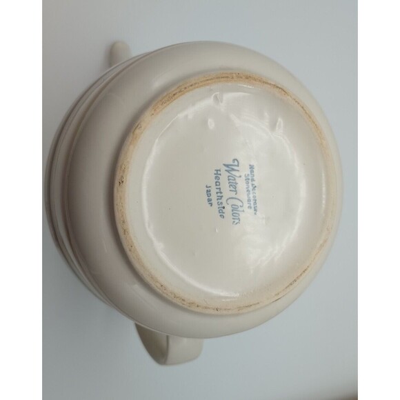 Water Colors Hand Decorated Stoneware Hearthside Coffee/Tea Pot - Picture 8 of 9